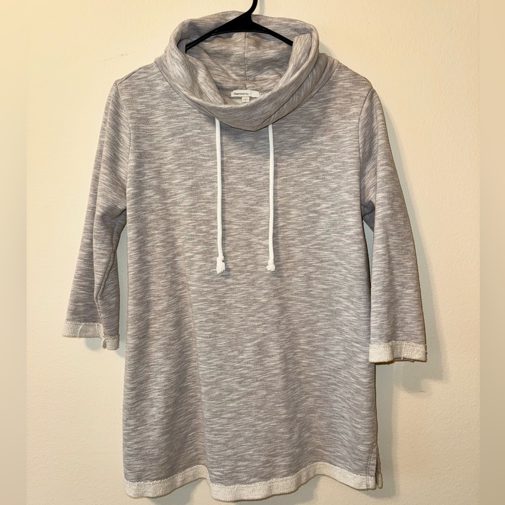 GAP Maternity Heather Gray Cowl Neck Sweater